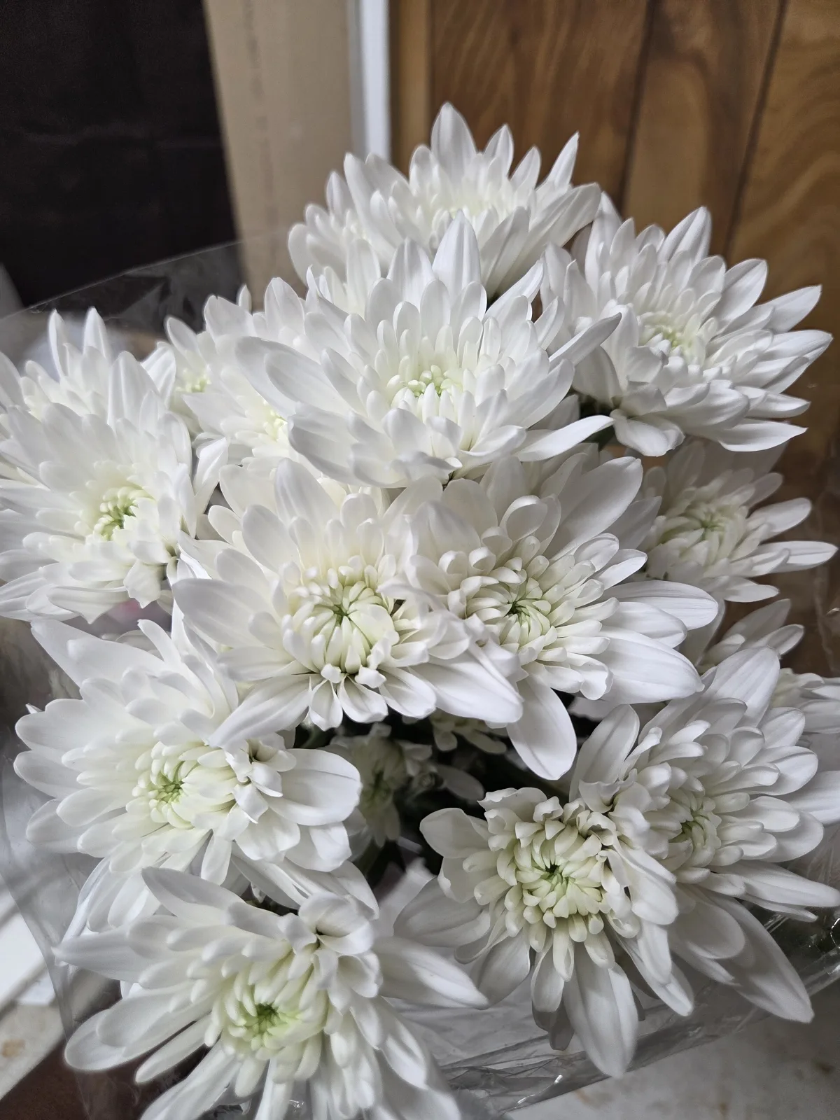 White Mums Bunches